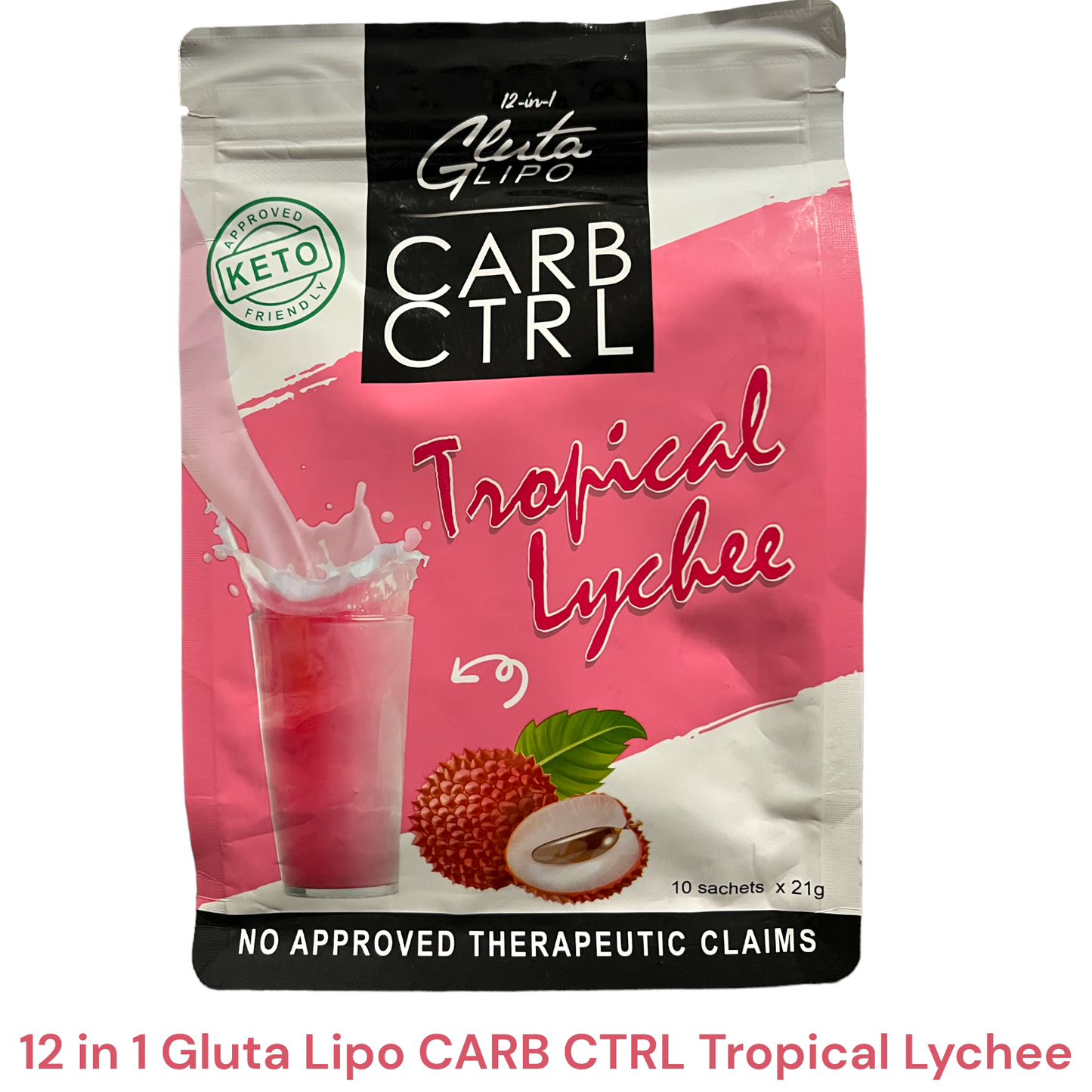 12 in 1 Gluta Lipo Carb CTRL Series 10x 21g( Creamy Latte, Tropical Lychee, Vanilla)