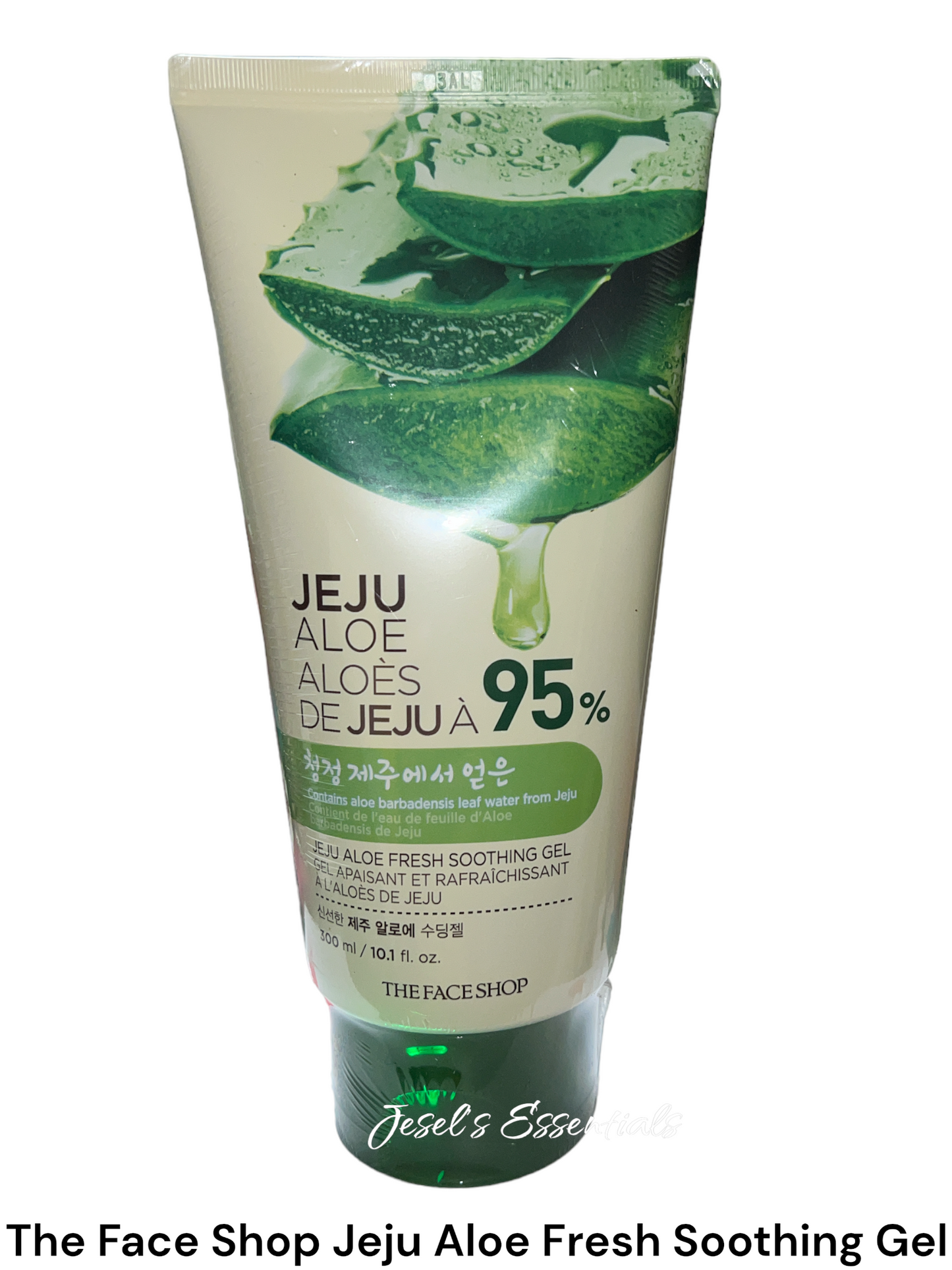 The Face Shop Jeju Aloe Soothing Gel 300ml tube.
