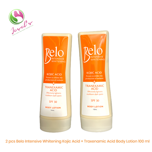 2 pcs.Belo Intensive Whitening Kojic Acid + Traxenamic Acid Body Lotion 100 ml.