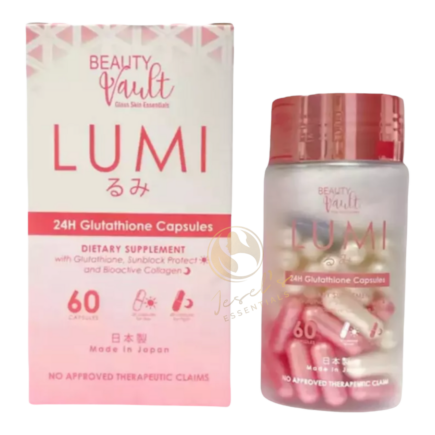 Beauty Vault LUMI 24H Glutathione Capsules/60 Capsules.