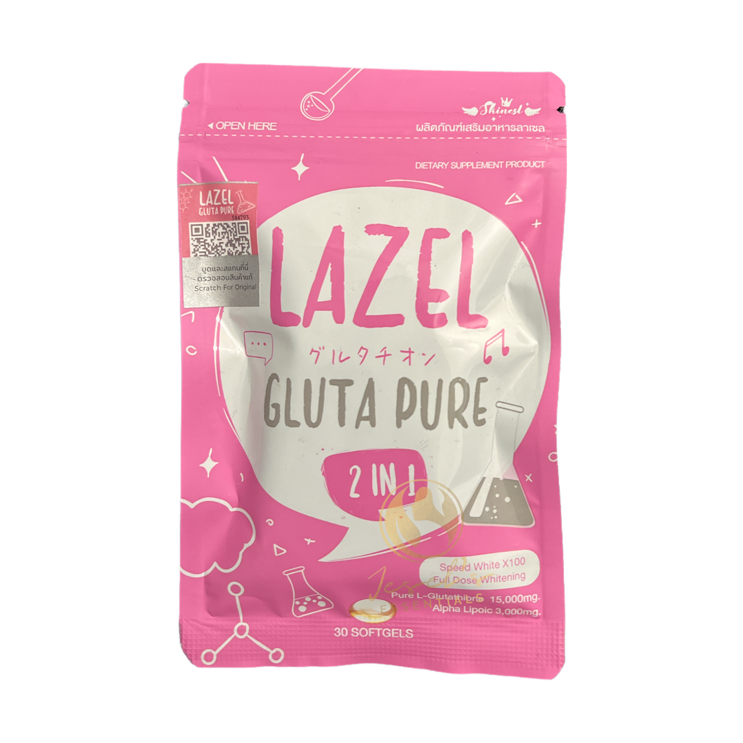 Lazel Gluta Pure 2 in 1 L-Glutathione & Alpha Lipoic Acid - 30 Soft Gel